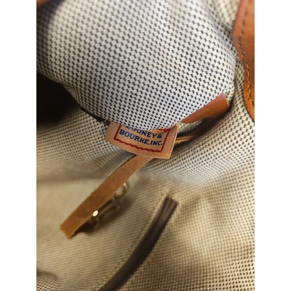Dooney & Bourke Shadow Satchel Medium Monogram Blue Brown Florentine